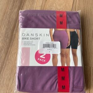 Danskin Women's Mauve and Black Bike Shorts - 2 Pack